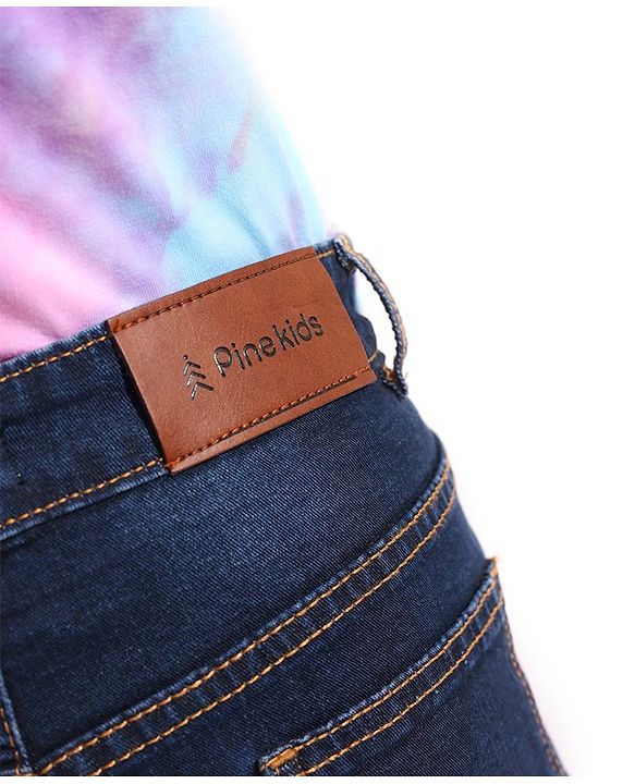 Pine Kids Denim Shorts Solid- Blue