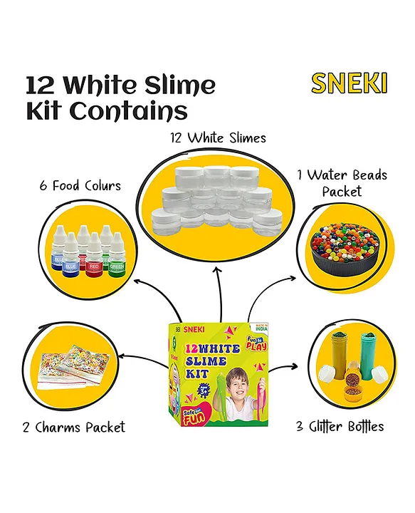 SNEKI DIY Transparent Crystal Scented Slimy Slime Gel Jelly Set