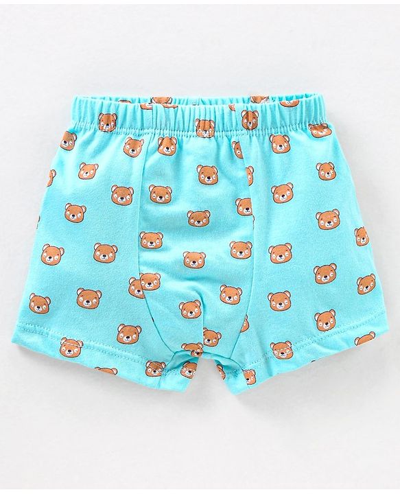 Babyhug 100% Cotton Striped & Star Printed Briefs Pack of 5 - Blue & Yellow