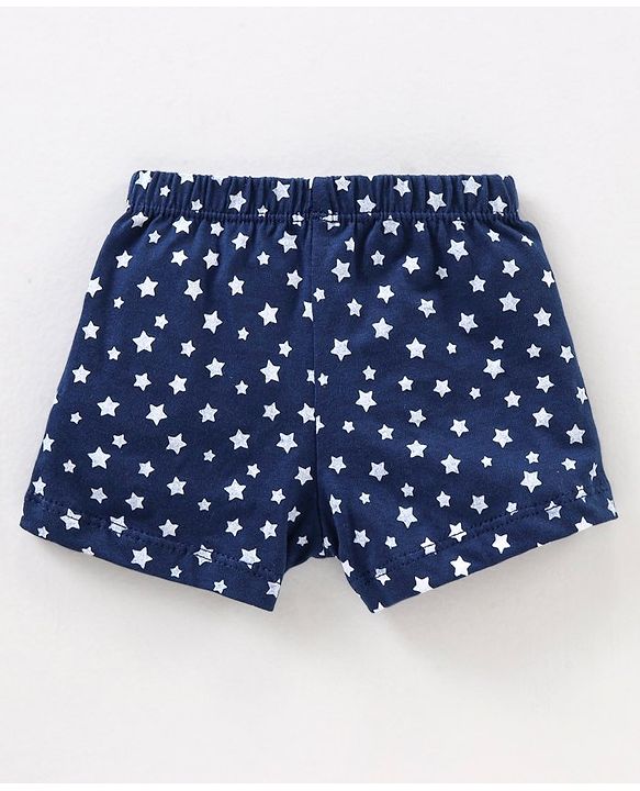 Babyhug 100% Cotton Striped & Star Printed Briefs Pack of 5 - Blue & Yellow