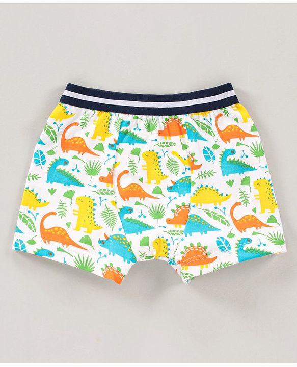 Babyhug  100 % Cotton Briefs Pack of 3 Dino Print - Multicolor