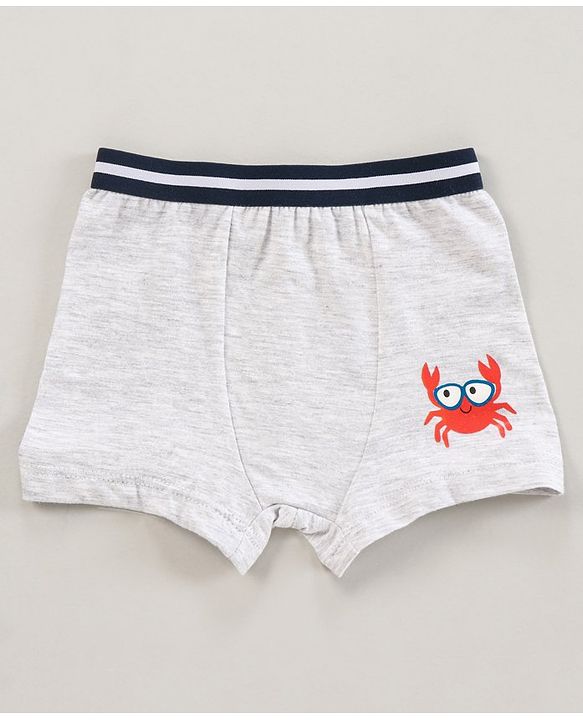 Babyhug 100% Cotton Knitted Briefs All Over Printed Pack of 3 - Blue Red White