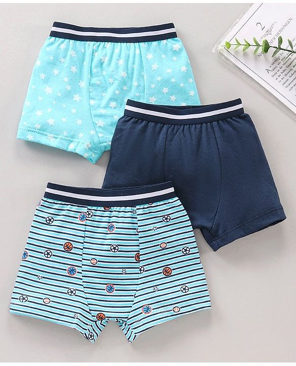 Babyhug 100% Cotton Briefs Star Print Pack of 3 - Multicolor