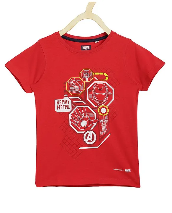 allen solly red t shirt