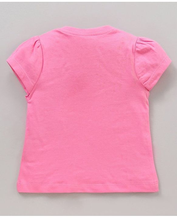 Babyhug Half Sleeves Top & Capri Set Bunny Print - Pink