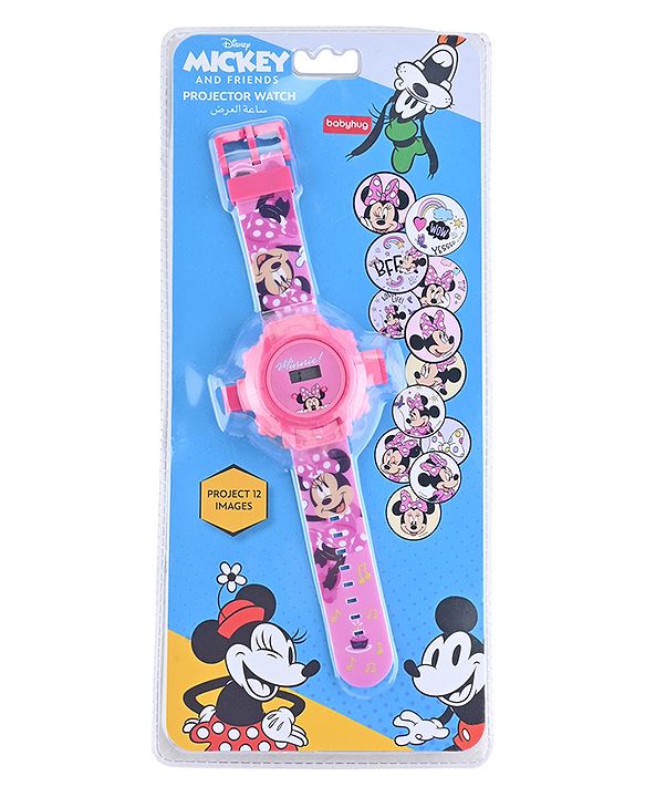 Babyhug Minnie Mouse Digital Projector Watch - Pink