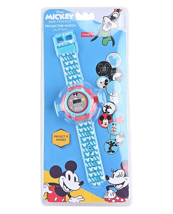 Babyhug Mickey Mouse Projector Digital Watch - Red Blue