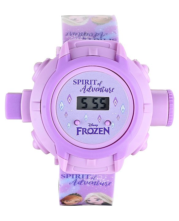 Babyhug Disney Frozen Digital Projector Watch - Purple