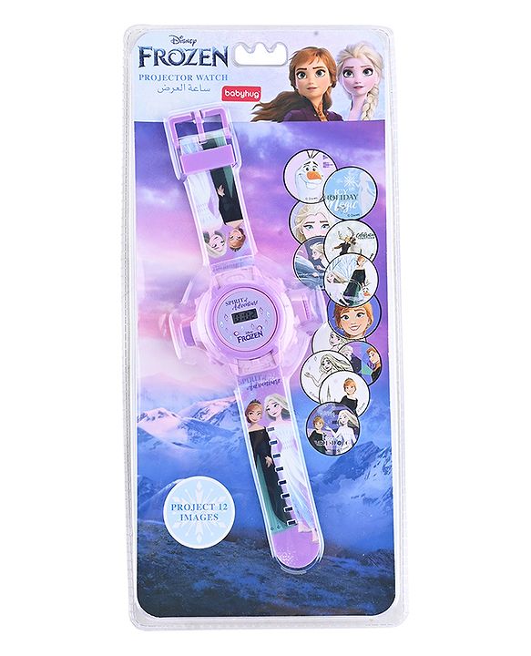Babyhug Disney Frozen Digital Projector Watch - Purple