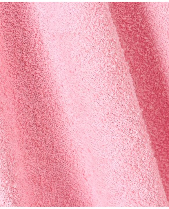 Babyhug Woven Terry Hooded Towel Animal Face Embroidery - Pink