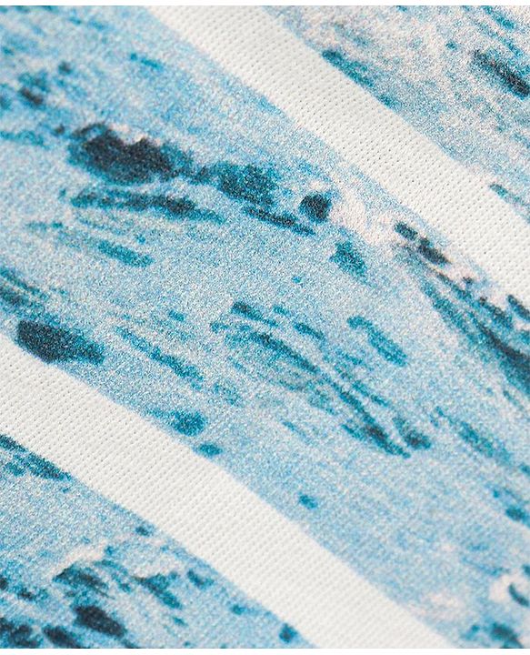 Pine Kids Sleeveless Biowashed T-Shirt Sea Print - Blue