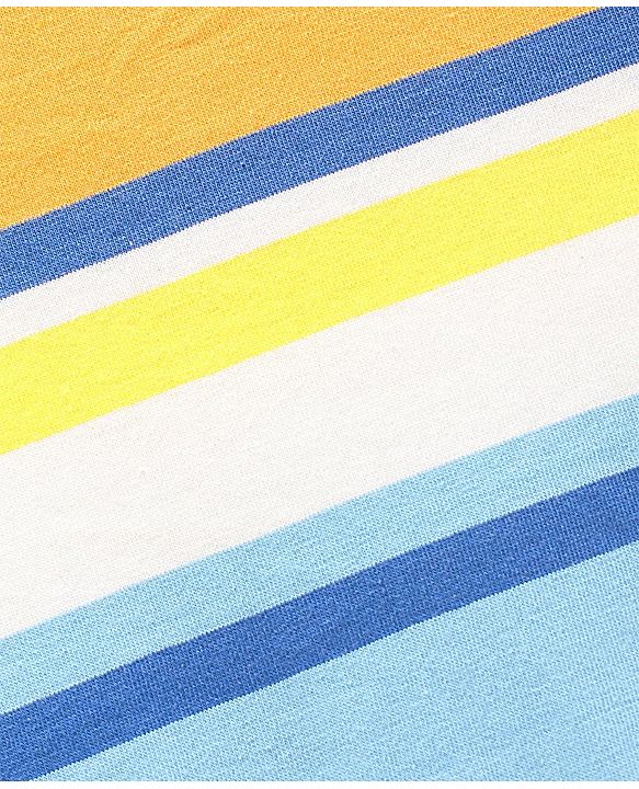 Pine Kids Sleeveless Bio Washed T-Shirt Stripes Print - Yellow Blue