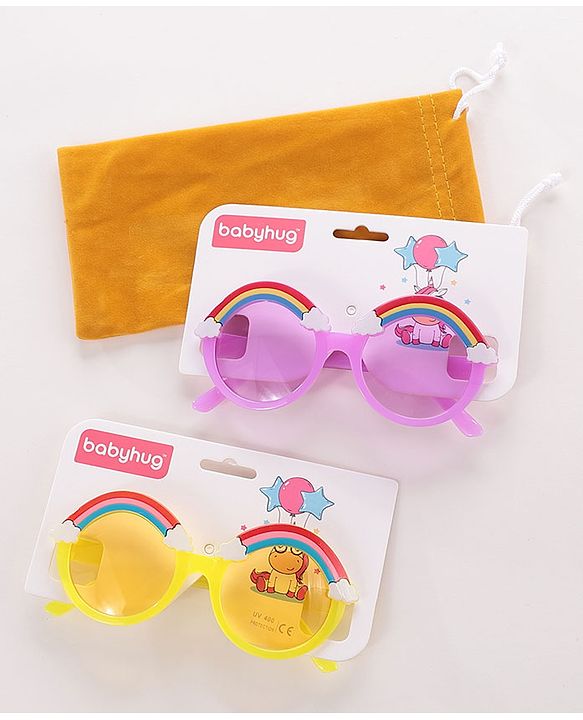 Babyhug Sunglasses - Yellow & Purple