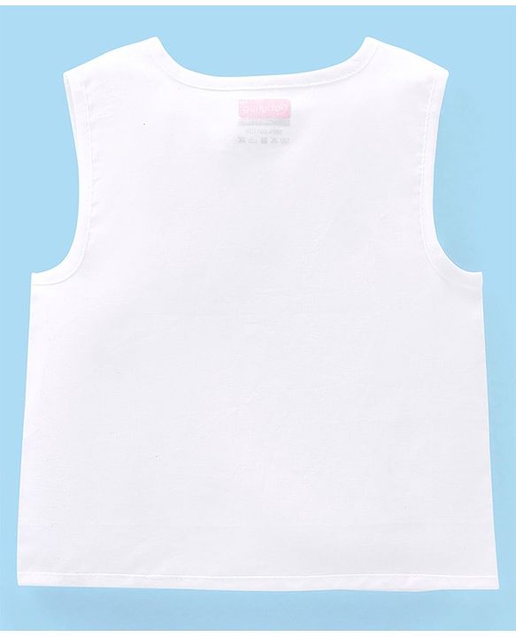 Babyhug Sleeveless 100% Cotton Jhablas Pack Of 3 - White