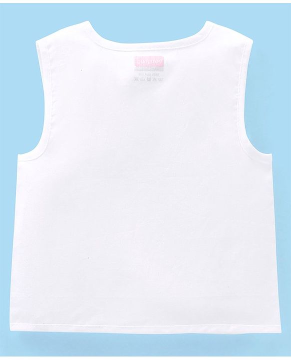 Babyhug Sleeveless 100% Cotton Jhablas Pack Of 3 - White