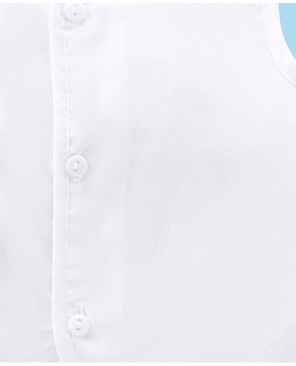 Babyhug Sleeveless 100% Cotton Jhablas Pack Of 3 - White