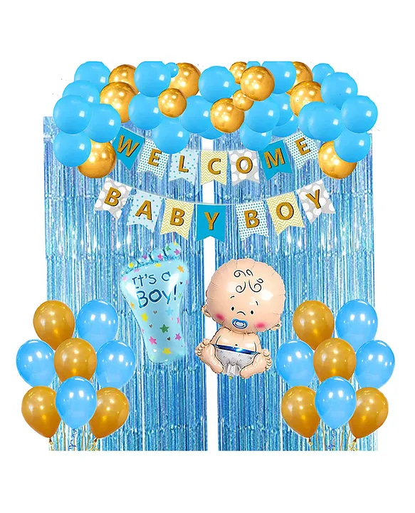 Party Propz 1st Birthday Boy Decoration Combo Set - 65Pcs for Celebration / 1st  birthday decoration for boys / First birthday decorations boy theme Price  in India - Buy Party Propz 1st
