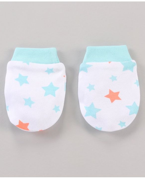 Babyhug 100% Cotton Mittens Set Multi Print Pack Of 5 - Multicolor