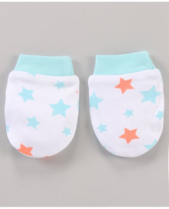 Babyhug 100% Cotton Mittens Set Multi Print Pack Of 5 - Multicolor