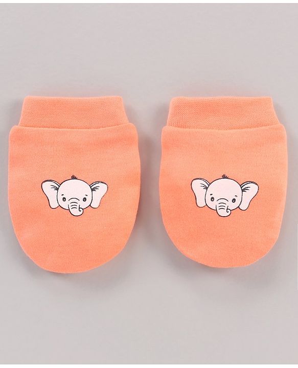 Babyhug 100% Cotton Mittens Set Multi Print Pack Of 5 - Multicolor