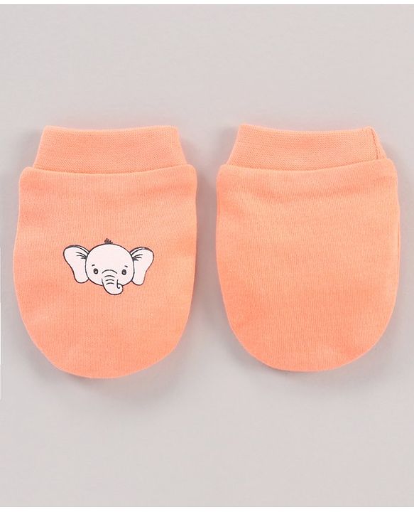 Babyhug 100% Cotton Mittens Set Multi Print Pack Of 5 - Multicolor