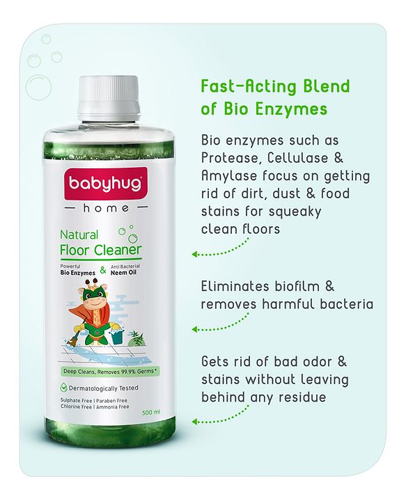 Babyhug Home Natural Floor Cleaner Green - 500 ml