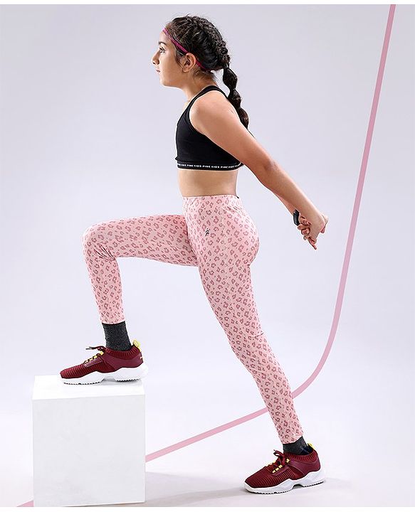Pine Active Full Length Printed Legging - Pink