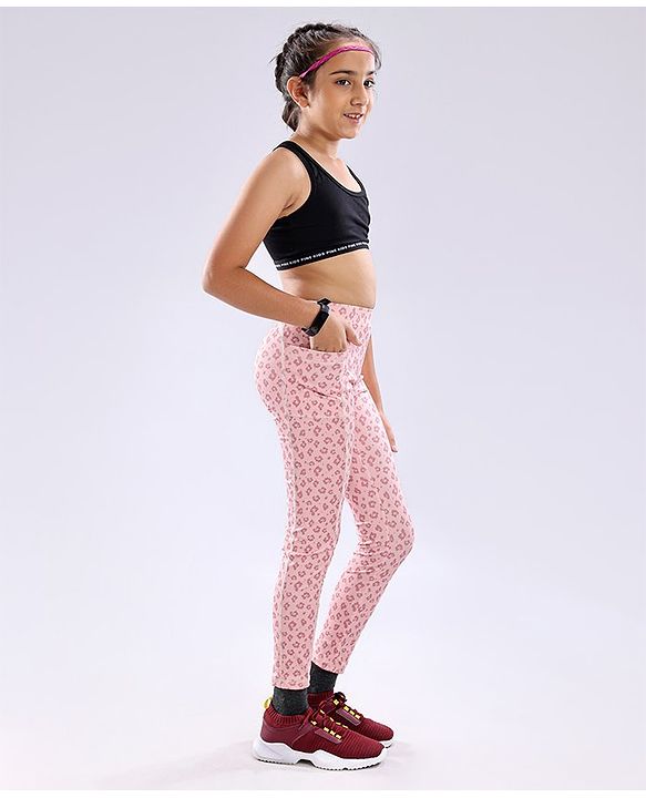 Pine Active Full Length Printed Legging - Pink