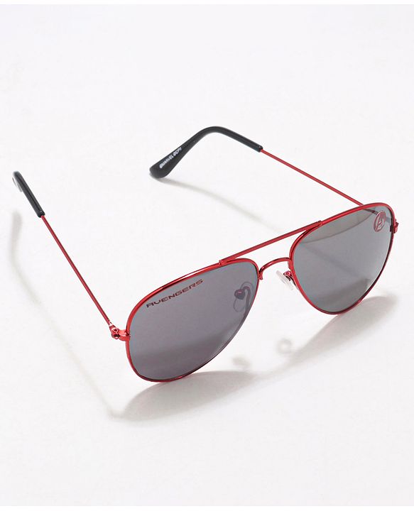 Babyhug Marvel Aviator Sunglasses - Black Red