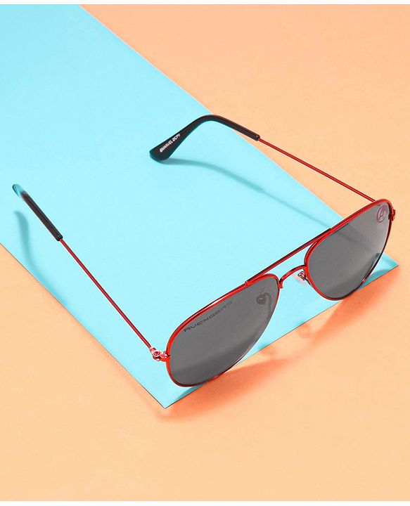 Babyhug Marvel Aviator Sunglasses - Black Red