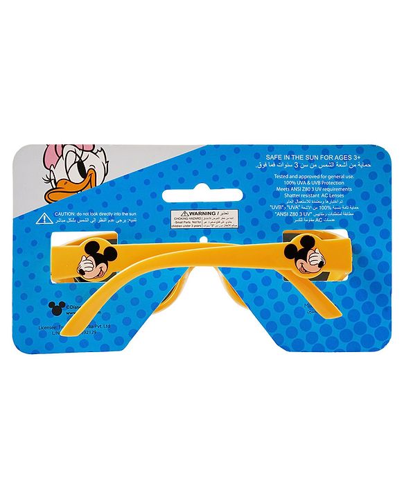 Babyhug Disney Mickey Mouse Sunglasses Boys - Yellow