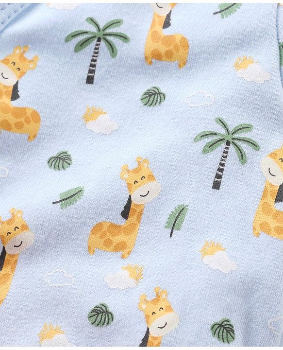 Babyhug 100 % Cotton Vests Animal Print Pack of 3 - Multicolour