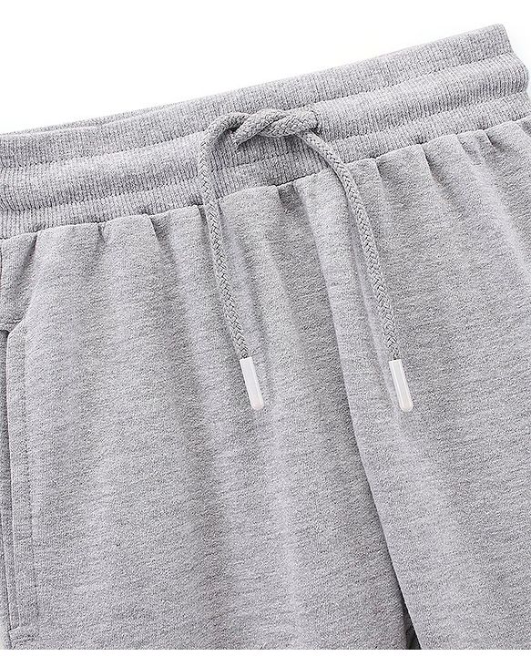 Pine Kids Full Length Biowashed Lounge Pant Text Print - Grey Melange