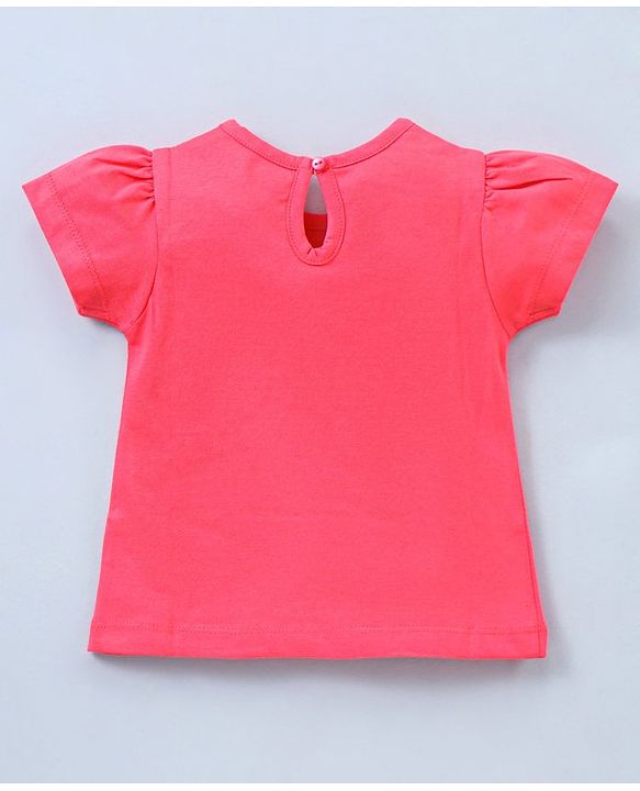 Babyhug Short Sleeves Cotton Capri Set All Over Print - Pink Blue