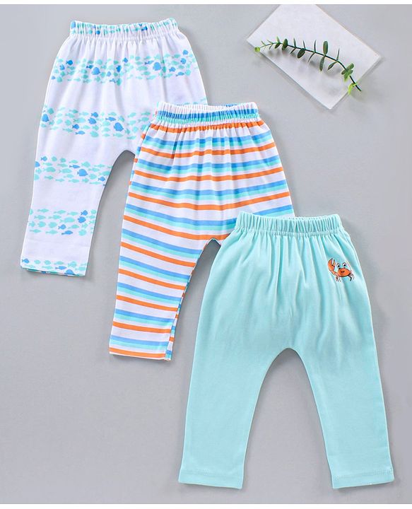 Babyhug Full Length Printed Diaper Leggings Pack of 3 - Multicolor