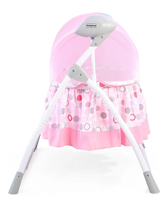 Babyhug Beryl Electronic Auto Swing Cradle With Remote Control Pink Online in India Buy at Best Price from FirstCry 11028037