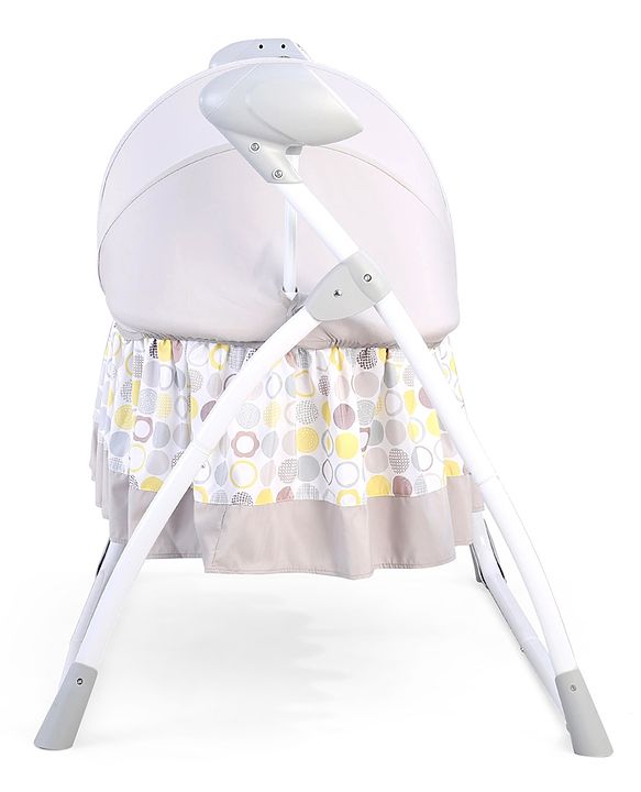 Babyhug Beryl Electronic Auto Swing Cradle With Remote Control - Yellow and Gray