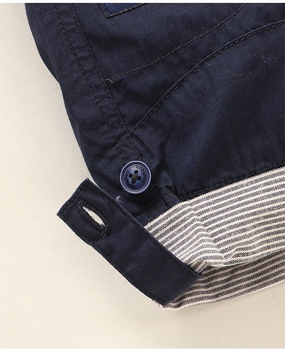 Babyhug Mid Thigh Solid Color Shorts - Navy
