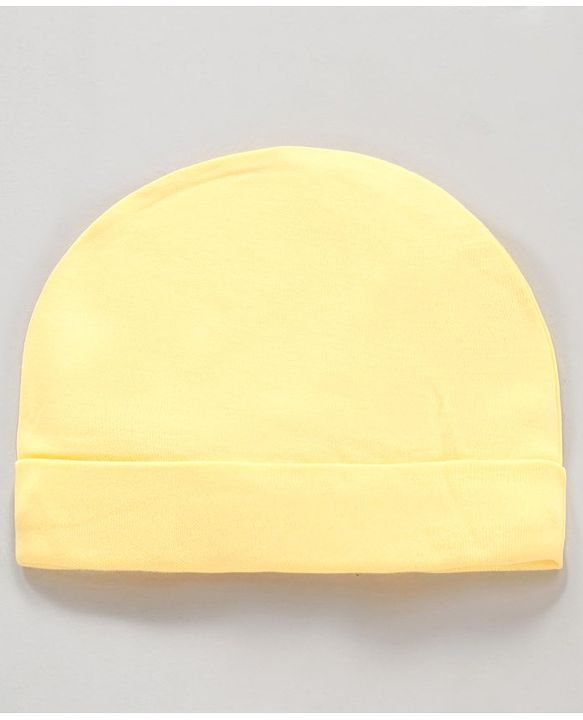 Babyhug 100% Cotton Caps Heart Print Pack of 2 - Pink Yellow