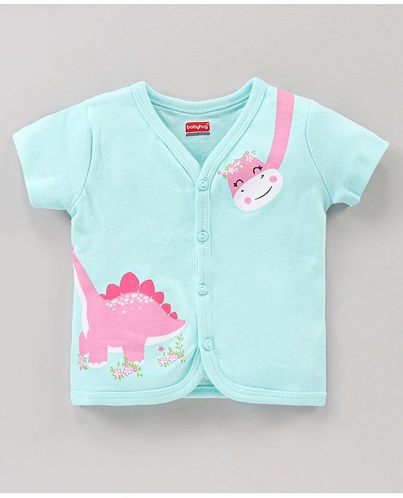 Babyhug Half Selvees Cotton Floral & Dino Printed Vest Pack Of 3 - Multicolour
