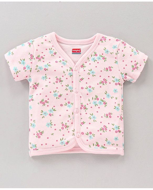 Babyhug Half Selvees Cotton Floral & Dino Printed Vest Pack Of 3 - Multicolour