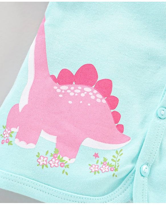 Babyhug Half Selvees Cotton Floral & Dino Printed Vest Pack Of 3 - Multicolour