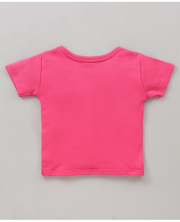 Babyhug 100% Cotton Antibacterial Half Sleeves Vests Rainbow Print Pack of 5 - Pink Blue Yellow White