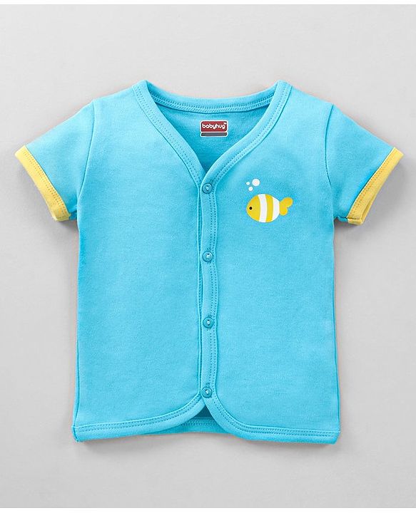 Babyhug 100 % Cotton Antibacterial Vests Pack of 5 - Multicolour