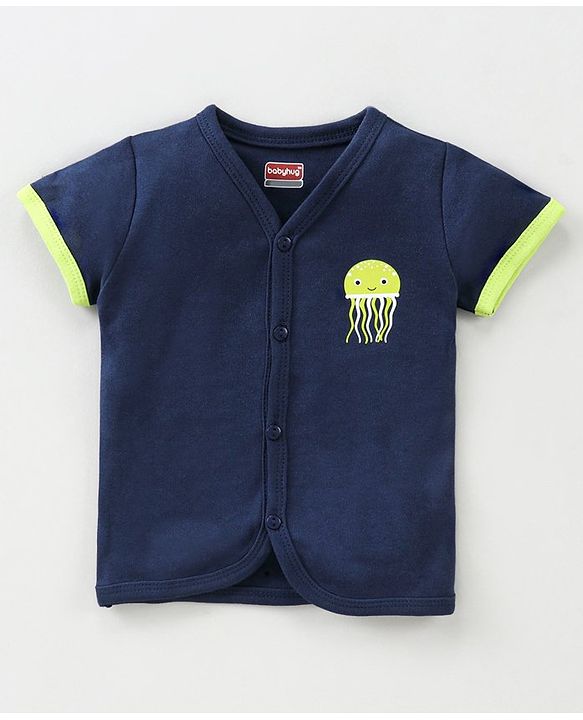 Babyhug 100 % Cotton Antibacterial Vests Pack of 5 - Multicolour