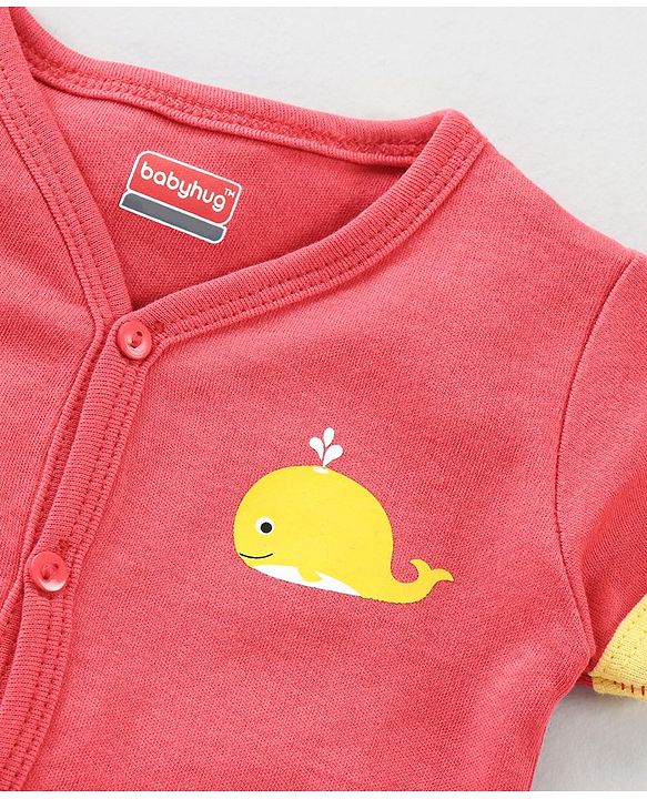 Babyhug 100 % Cotton Antibacterial Vests Pack of 5 - Multicolour