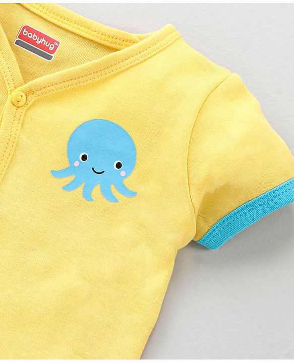 Babyhug 100 % Cotton Antibacterial Vests Pack of 5 - Multicolour