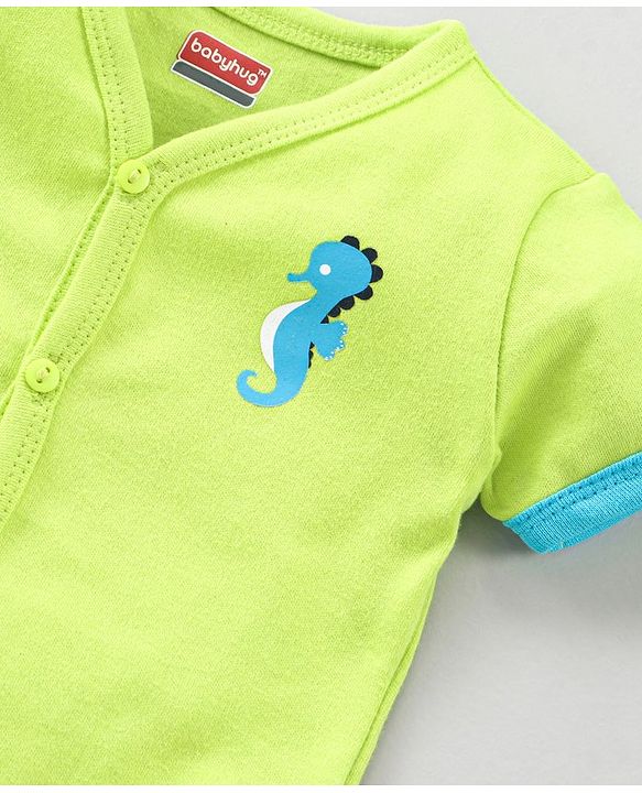 Babyhug 100 % Cotton Antibacterial Vests Pack of 5 - Multicolour