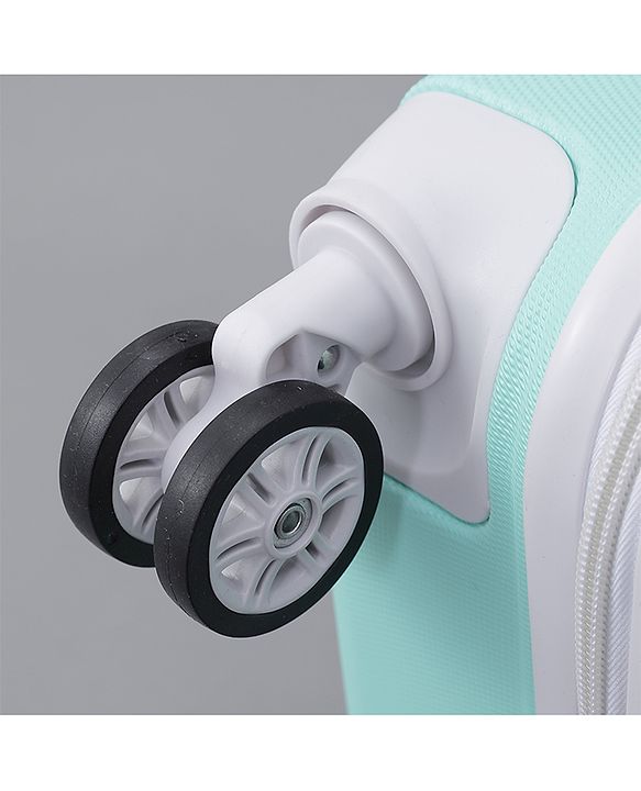Pine Kids Trolley Luggage Bags - Sea Green 22 inch| Shock Resistant| Telescopic Handle| Water Resistant| Easy Zipper Closure| Durable Wheels