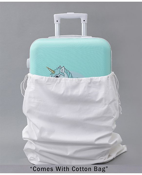 Pine Kids Trolley Luggage Bags - Sea Green 22 inch| Shock Resistant| Telescopic Handle| Water Resistant| Easy Zipper Closure| Durable Wheels